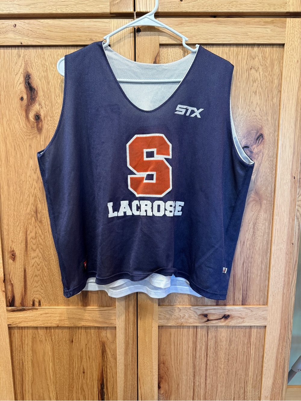 Reversible STX Syracuse Lacrosse Pinnie XL